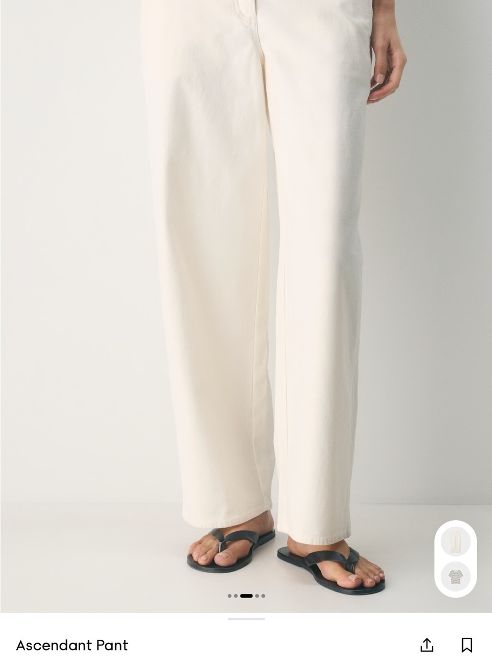Wilfred Cream Straight-Leg Pants